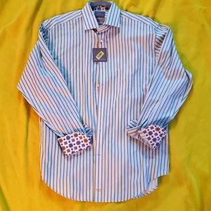 Thomas Dean 100% Cotton long sleeve shirt NWT Size Medium